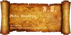 Muhi Beatrix névjegykártya
