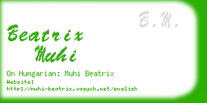 beatrix muhi business card